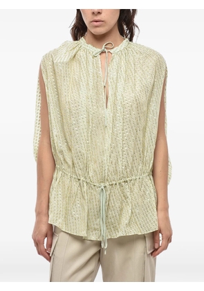 Stella McCartney lurex-detail sleeveless blouse - Green