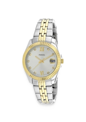 FOSSIL Scarlette fluted bezel 32mm watch - Silver