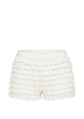 LoveShackFancy Prudence ruffled shorts - White