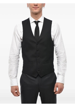 Corneliani virgin-wool waistcoat - Black