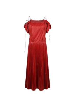 Valentino Garavani pleated midi dress - Red