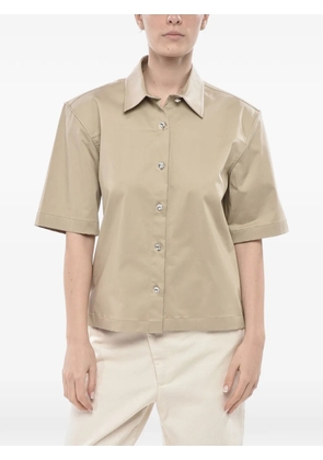 THELATEST jewel-button poplin blouse - Neutrals
