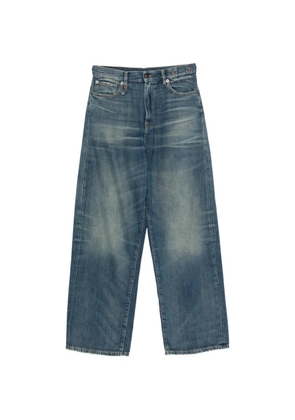 R13 faded-effect wide-leg denim jeans - Blue