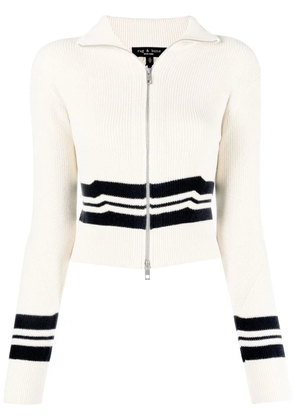 rag & bone stripe-detail ribbed jumper - Neutrals