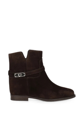 Via Roma 15 buckle-fastening ankle boots - Brown