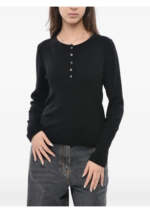 DUNST ribbed-knit long-sleeve sweater - Black