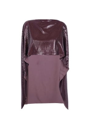 Alberta Ferretti sequin-embellished tie-fastening cape - Purple