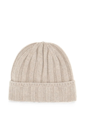 Vanisè ribbed-knit cashmere beanie hat - Neutrals