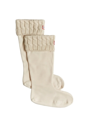 Hunter cable-knit cuff socks - Neutrals