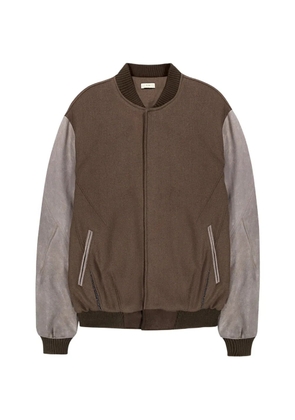 XLIM EP.8 02 distressed panelled bomber jacket - Brown
