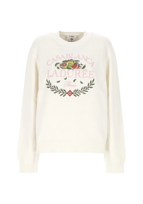 Casablanca x Laduree crew-neck cotton jumper - White