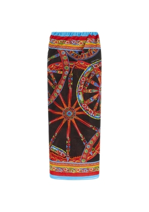 Dolce & Gabbana Carretto-print cover-up - Black