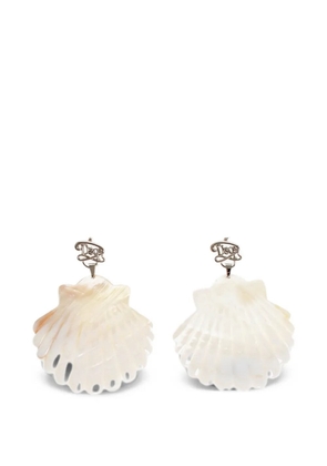 DSQUARED2 shell logo earrings - Silver