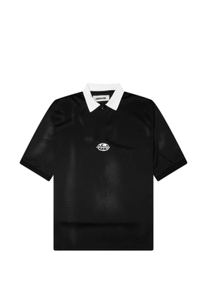 Metalwood Studio quarter-zip jersey polo shirt - Black