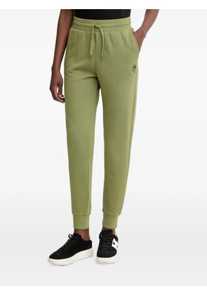 Armani Exchange logo-patch drawstring track pants - Green