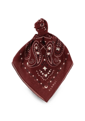 Alanui paisley-print square scarf - Red