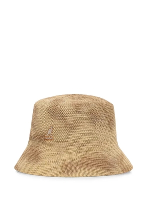 Kangol logo-embroidered tie-dye bucket hat - Neutrals