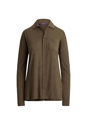 Ralph Lauren Collection knitted chest-pocket shirt - Brown