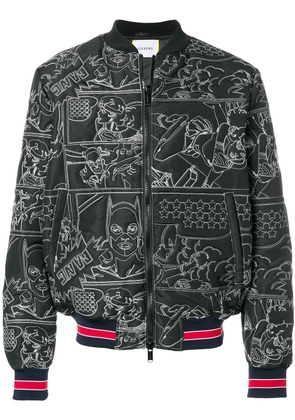 Iceberg stitched bomber jacket - Black