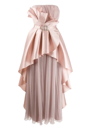 Alberta Ferretti ruffled bustier dress - Pink