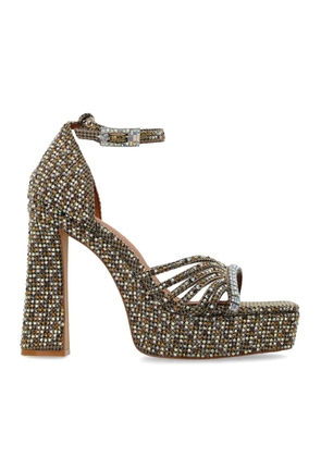 Kurt Geiger London crystal strap platform sandals - Brown