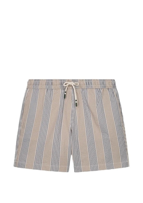 HARTFORD striped drawstring swim shorts - Neutrals
