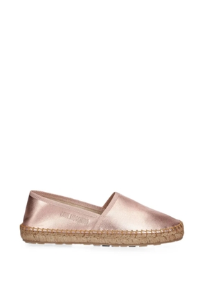 Love Moschino metallic logo-embossed espadrilles - Pink