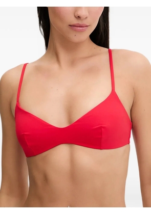 MC2 Saint Barth logo-clasp bikini top - Red