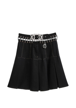 Chopova Lowena Bevo pleated carabiner-detail skirt - Black