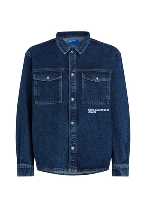 Karl Lagerfeld Jeans logo denim overshirt - Blue