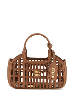 Miu Miu leather basket bag - Brown