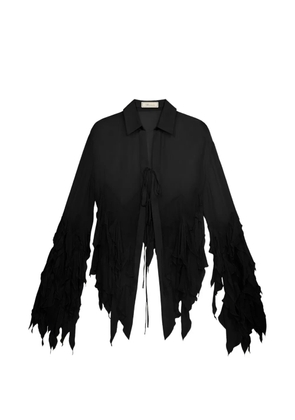 Blumarine asymmetric ruffled shirt - Black