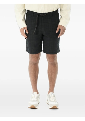 Woolrich plaid-check belted shorts - Black