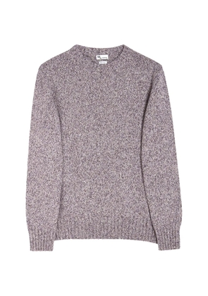 Doppiaa marl-knit crew-neck sweater - Purple
