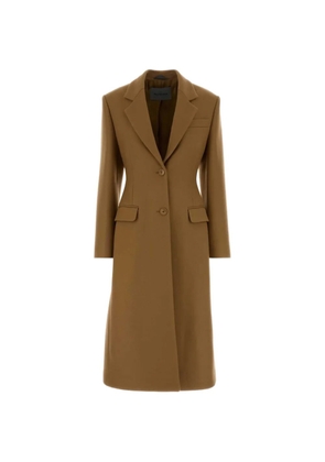 Balenciaga single-breasted coat in camel - Brown