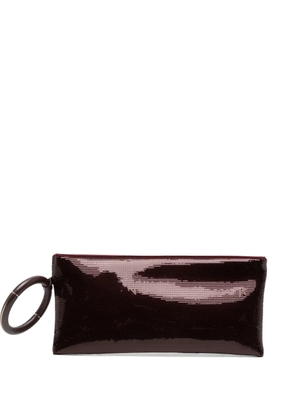 TOM FORD sequin-embellished leather-trim clutch bag - Red