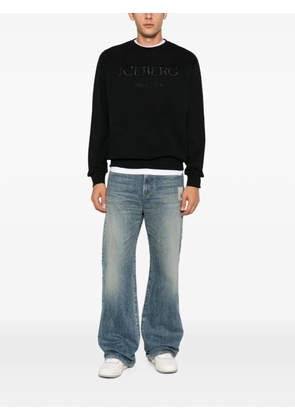 Iceberg logo-embroidered sweatshirt - Black