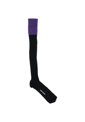DSQUARED2 ribbed lurex-detail socks - Black