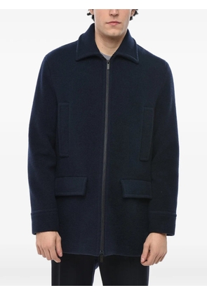 Corneliani zip-up four-pocket coat - Blue