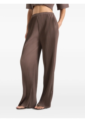Manière De Voir Lila pleated wide-leg trousers in brown