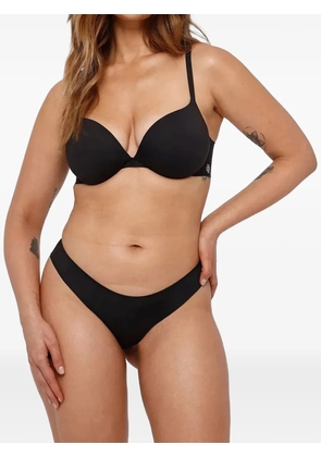God Save Queens logo-plaque push-up bra - Black