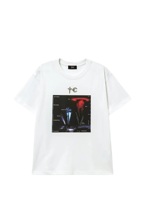 THUG CLUB graphic-print logo-plaque T-shirt - White