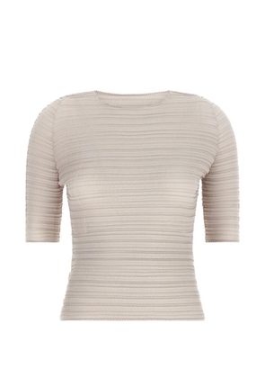 Issey Miyake Jiggly Pleats T-shirt - Neutrals