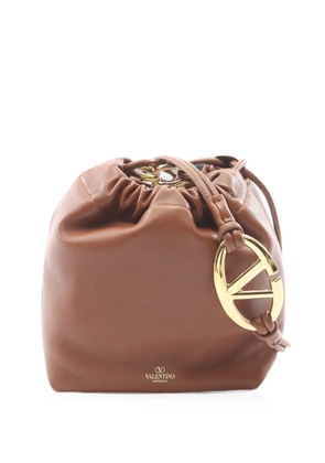 Valentino Garavani Pre-Owned 2000s VLogo mini bucket bag - Brown