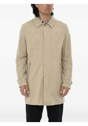 Woolrich concealed-closure single-breasted rain coat - Neutrals