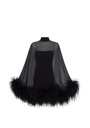 Taller Marmo Vegas Spirito feather-trim dress - Black