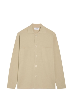 Lardini knitted button-up shirt jacket - Neutrals