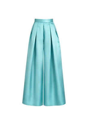 Gemy Maalouf pleated wide-leg trousers - Blue