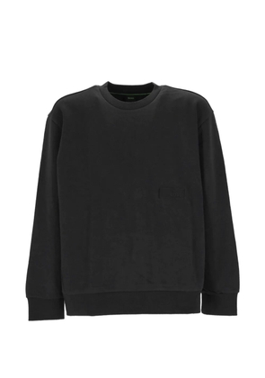 BOSS logo-patch crew-neck sweater - Black