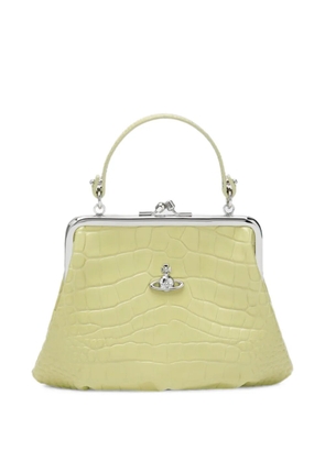 Vivienne Westwood Granny Frame crocodile-effect leather tote bag - Yellow